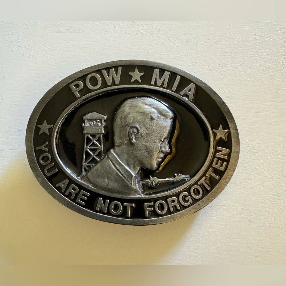 POW MIA You Are Not Forgotten Belt Buckle
